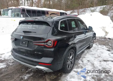 2022 BMW X3 xDrive30I из США, поврежденный, VIN WBX57DP04NN180370